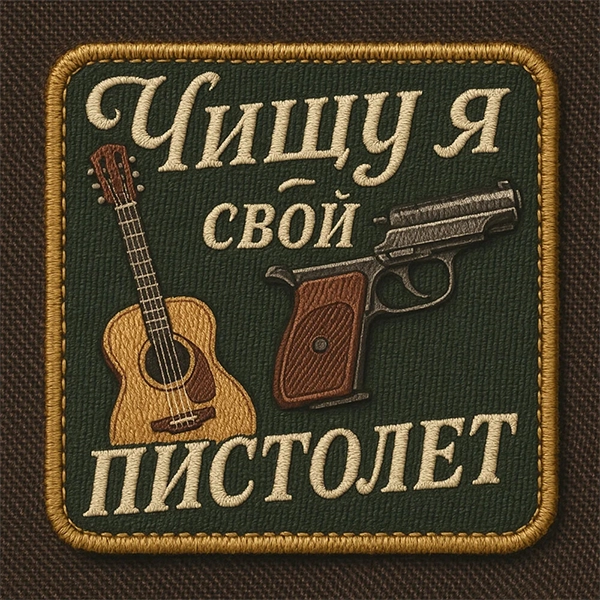 Чищу я свой пистолет — Обложка песни